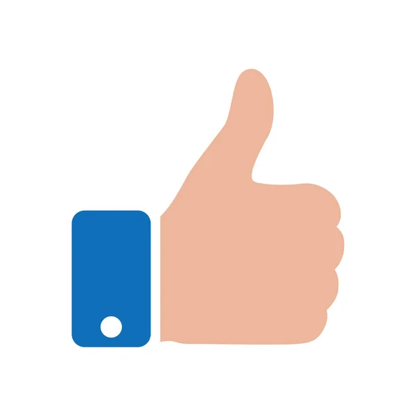 Like icon, thumbs up symbol vector and illustration — Stock Vector