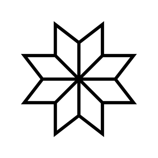 Symbole ornemental de croix baltique ethnique. Illustration vectorielle . — Image vectorielle