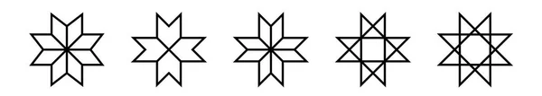 Conjunto de símbolos ornamentais étnicos de cruz báltica. Ilustração vetorial . — Vetor de Stock