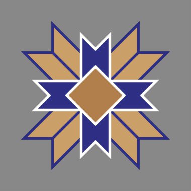 Etnik Baltık süs sembolü haç. Vektör çizim.