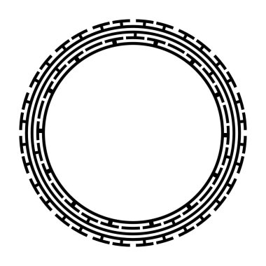 Yunan anahtar yuvarlak çerçeve. Tipik Mısır, Asur ve Yunan motifleri daire kenarlık.