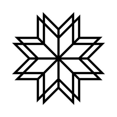 Etnik Baltık süs sembolü haç. Vektör çizim.