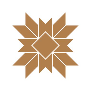 Etnik Baltık süs sembolü haç. Vektör çizim.