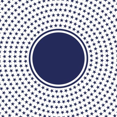 ABD vektör yıldız deseni yuvarlak çerçeve. Yıldızlar ve çizgiler desen ile Amerikan vatansever daire sınır.