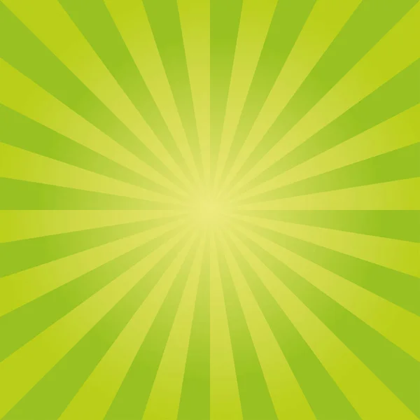 带有绿色调色板的太阳爆发矢量图案. — 图库矢量图片