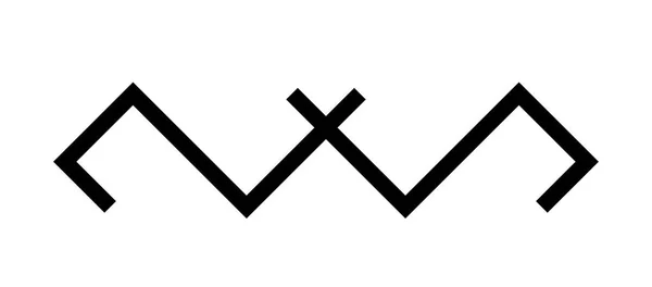 Etnico baltico Simbolo ornamentale croce nascosta. Illustrazione vettoriale . — Vettoriale Stock