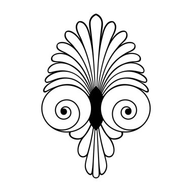 Antik girdap Yunan süsleme, vektör ve illüstrasyon simge