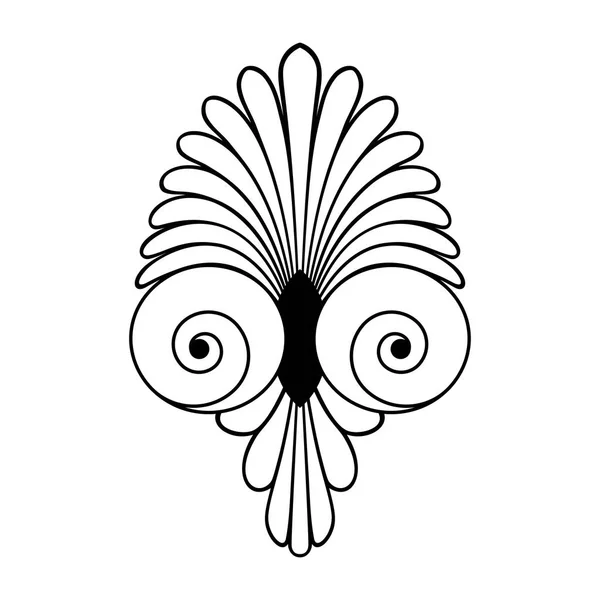 Ancient swirl greek ornament, vector and illustration symbol — Stock Vector