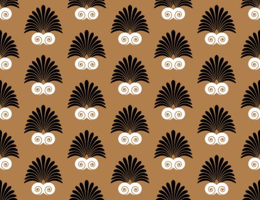 Antik girdap Yunan sorunsuz süsleme desen, vektör