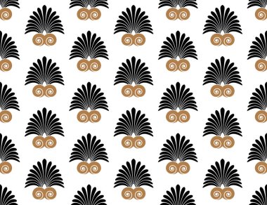 Antik girdap Yunan sorunsuz süsleme desen, vektör