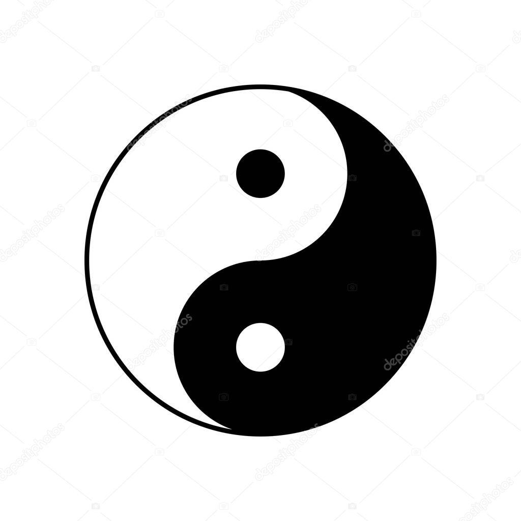 Ying and Yang symbol of harmony and balance. Vector