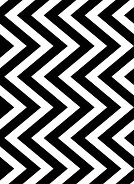 Dikişsiz siyah ve beyaz zikzak çizgili desen. Zikzak Geometrik tekrar desen. Vektör tasarımı