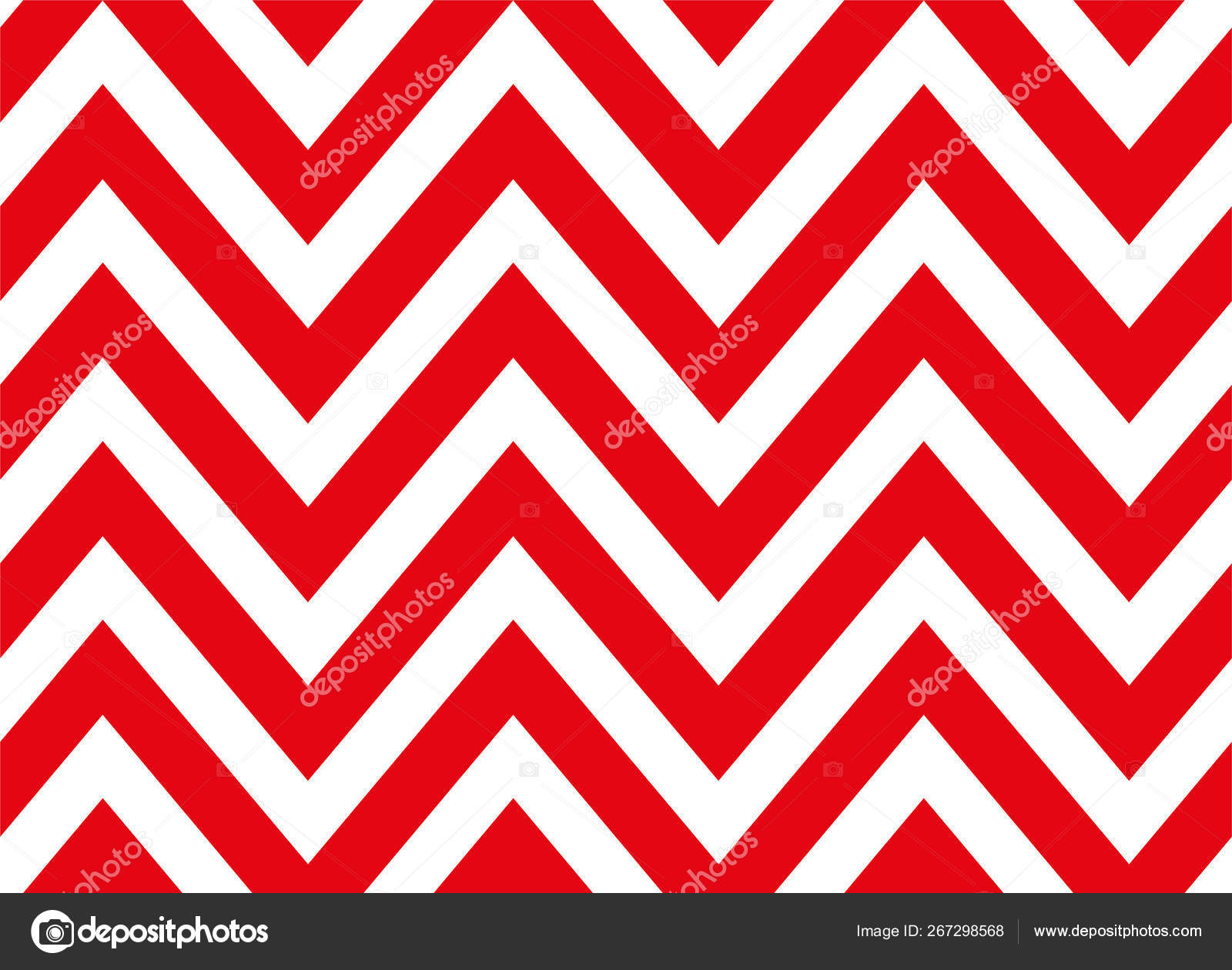 Seamless Red And White Zigzag Stripes Pattern Geometric Repeating