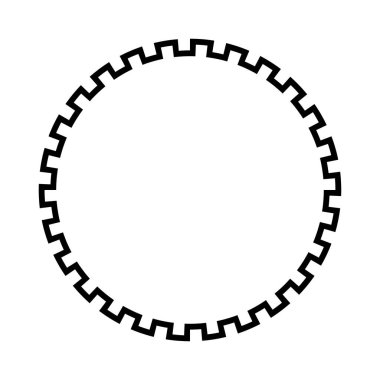 Yunan anahtar yuvarlak çerçevesi. Yunan sınırı. Vektör