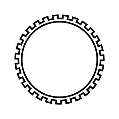 Yunan anahtar yuvarlak çerçevesi. Yunan sınırı. Vektör