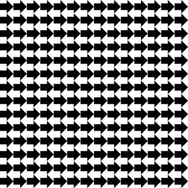 Dikişsiz vektör siyah beyaz oklar desen doku