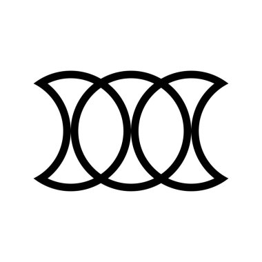 Beyaz arka planda daire zinciri simgesi.