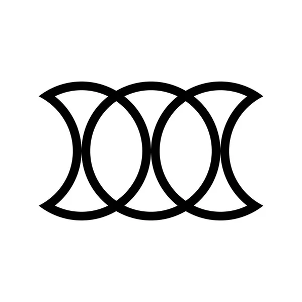 Значок цепочки кругов на белом фоне . — стоковый вектор