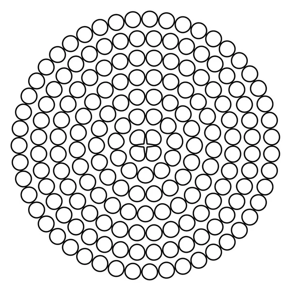 Kör alakú körpontokkal. Vektoros sablon textúra. — Stock Vector