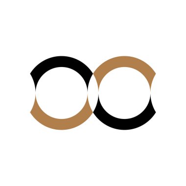 Beyaz arka planda sonsuzluk vektör logosu sembolü.