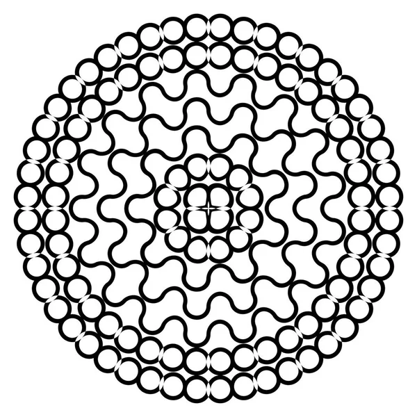 Kör alakú körpontokkal. Vektorlánc sablonjának szerkezete. — Stock Vector