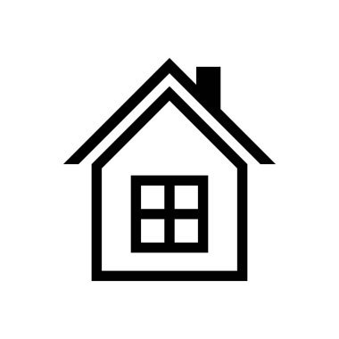 Ev simgesi Vektörü basit düz logo simgesi