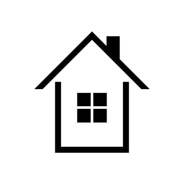Ev simgesi Vektörü basit düz logo simgesi