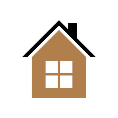 Ev simgesi Vektörü basit düz logo simgesi