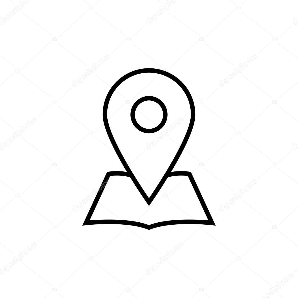 Placeholder flat symbol or location vector icon