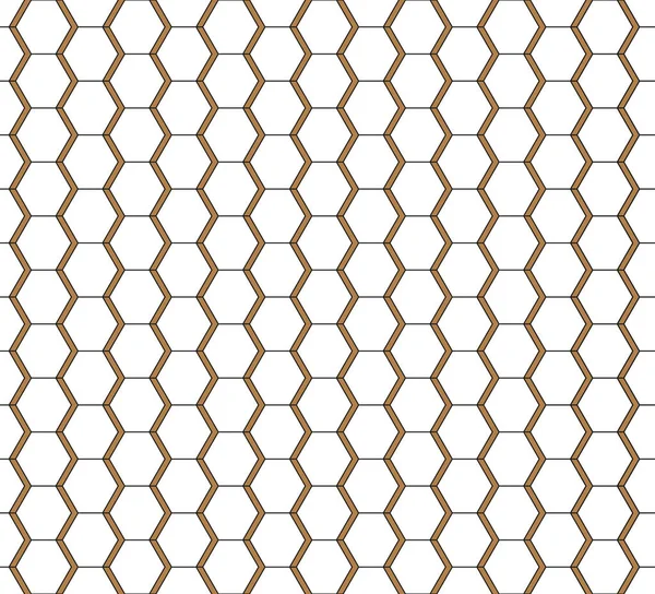 Texture murale hexagonale en nid d'abeille sans couture blanche — Image vectorielle