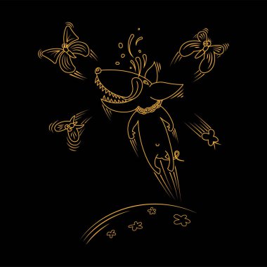 köpek ve kelebekler