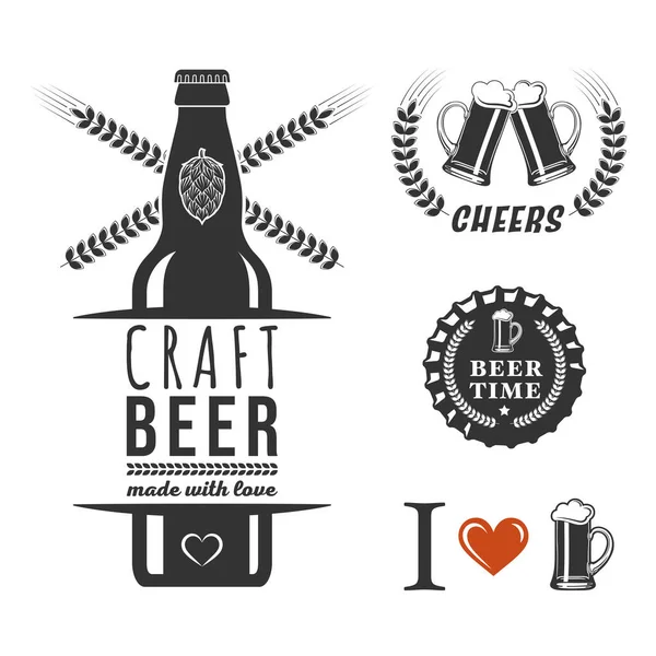 Beer emblem set — Stock Vector