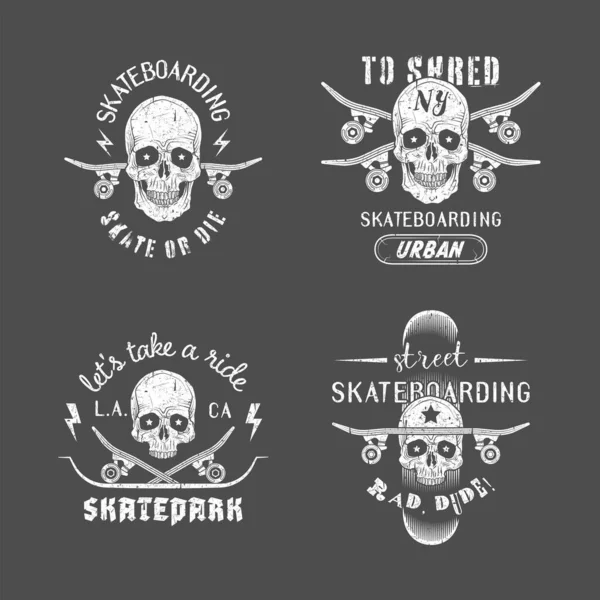 Эмблема скейтбординга — стоковый вектор