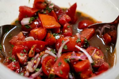 Salata veya çorba için domates, Solanum Lycopersicum.