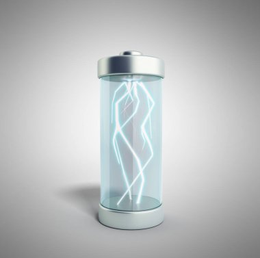 Pil şarj pil şarjı Grey 3d çizim