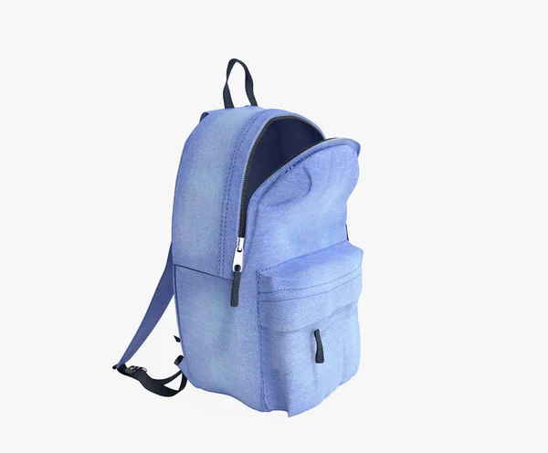 Open Backpack Bag School Render White Gradient — Stock Photo, Image