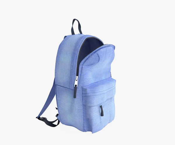 Mochila Abierta Bolsa Escuela Rendir Gradiente Blanco — Foto de Stock