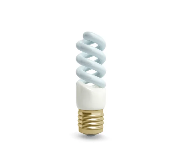 Econom Lighting Bulb Render White Background — Stock Photo, Image