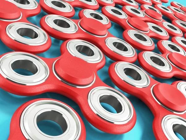 El Spiners 3d render mavi zemin üzerine