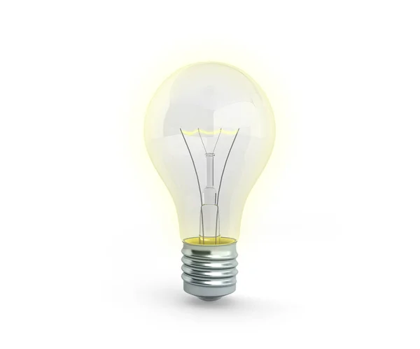 Lâmpada Iluminação Renderizar Fundo Branco — Fotografia de Stock