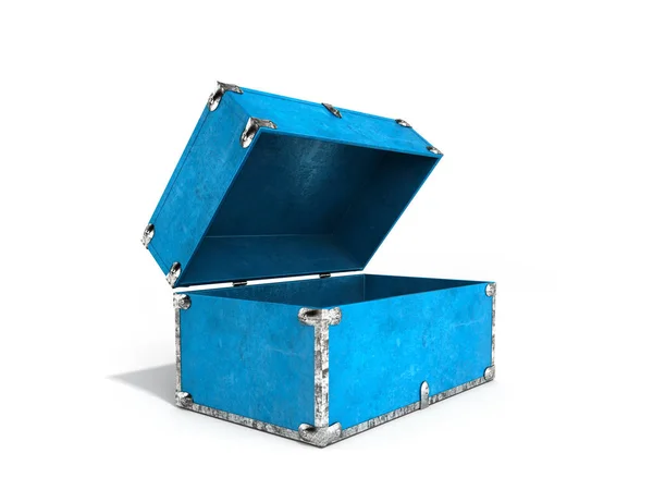 Caja Seguridad Mano Azul Vintage Renderizado Blanco —  Fotos de Stock