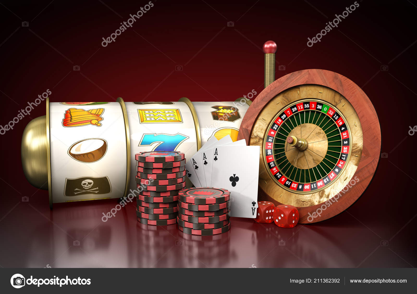 Современная Концепция Рулетки Логотипа Казино Окружена Играя.