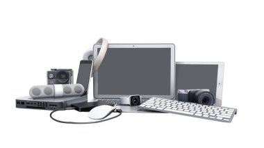 tüketici elektroniği 3d render topluluğu beyaz gölge yok