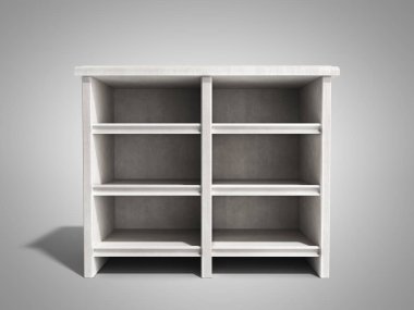 gri arka plan üzerinde boş ticaret tablo 3d render