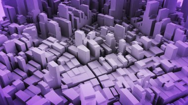 Resimde bir whitebackground üzerinde büyük bir şehrin mimari 3d model