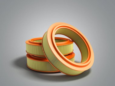 Araba Hava filtresi 3d render Grey
