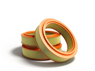 Araba Hava filtresi 3d render beyaz 