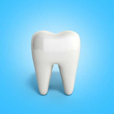 İnsan dişi 3d render mavi beyazlatma