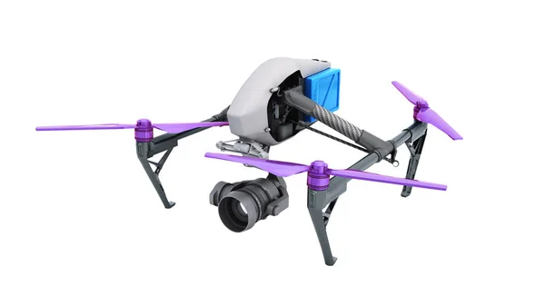 Koncept Filmu Obecný Design Dálkového Ovládání Vzduchu Drone Flying Vykreslování — Stock fotografie