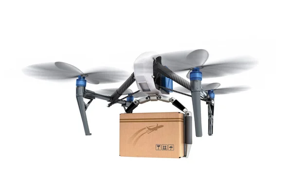 Consegna Concettualeprogettazione Generica Telecomando Air Drone Flying Craft Box Post — Foto Stock